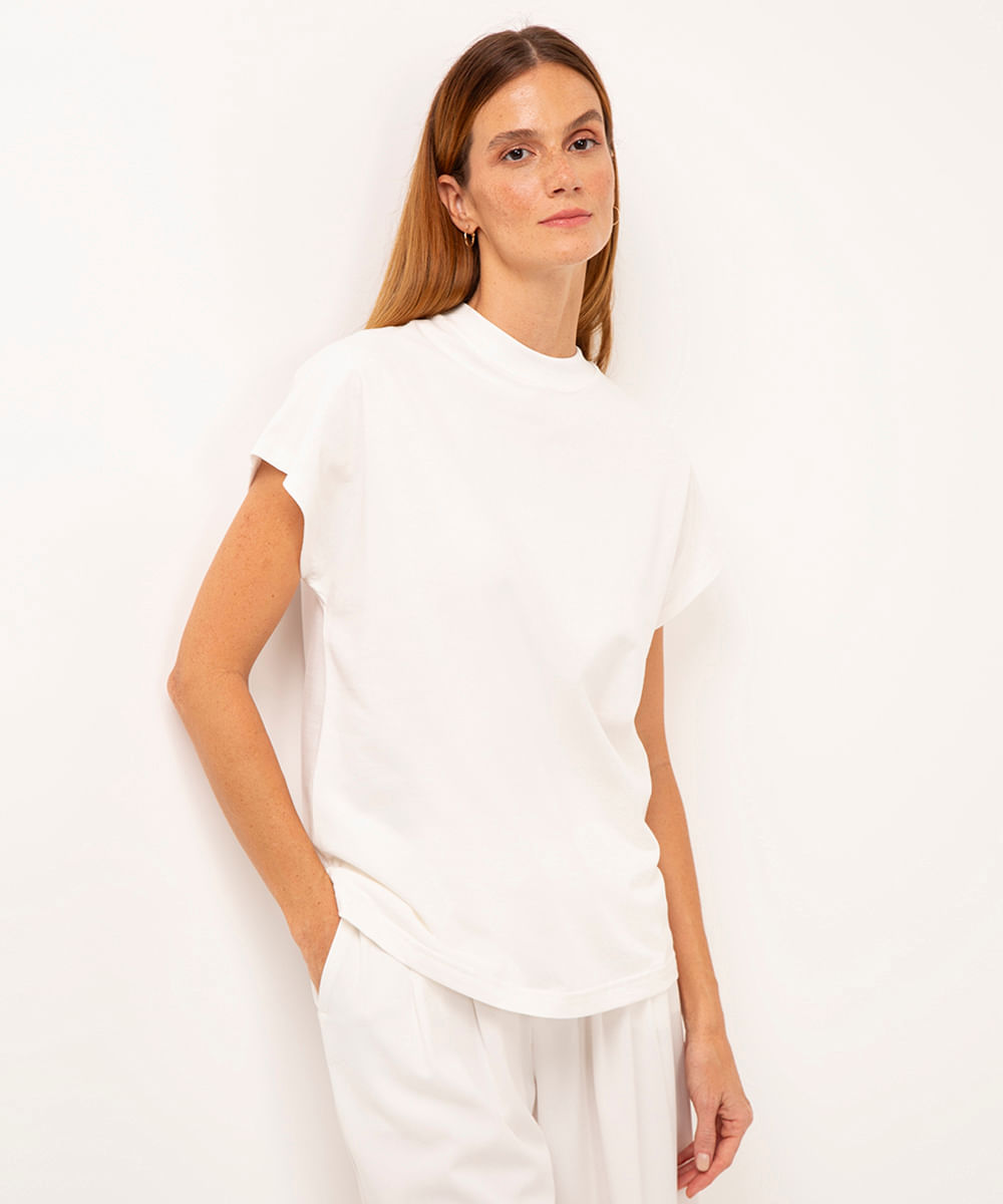 regata muscle tee de moletinho - OFF WHITE