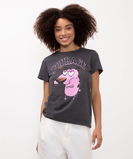 camiseta manga curta coragem o cão covarde G