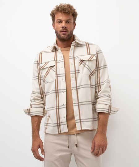 camisa flanelada xadrez off white M camisa flanelada xadrez off white M