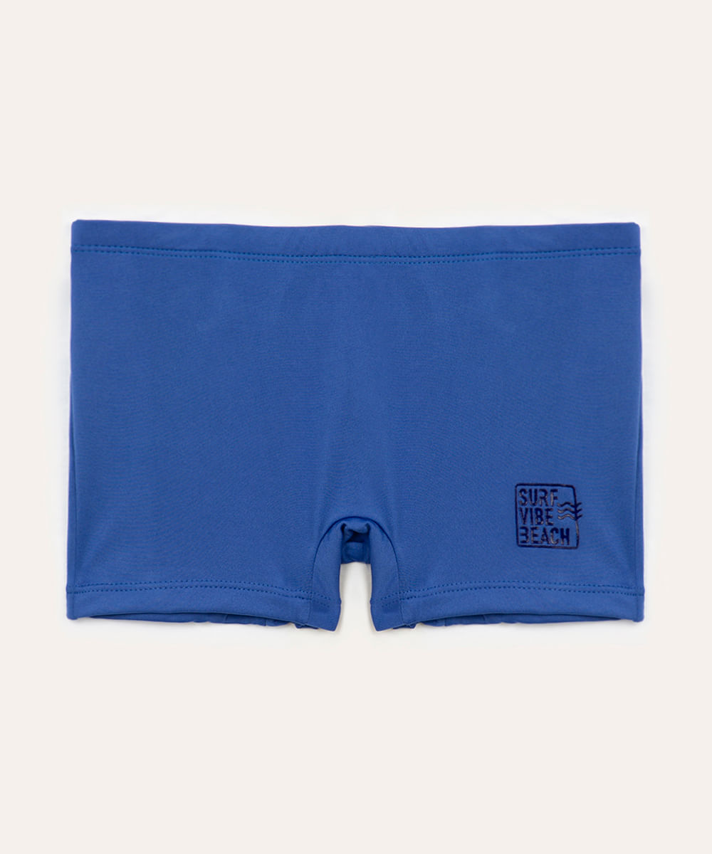 sunga infantil boxer surf proteção uv azul royal