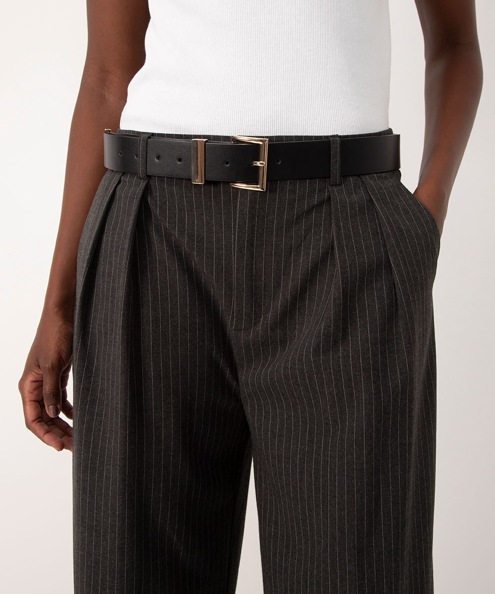 cinto fivela quadrada bff agatha preto