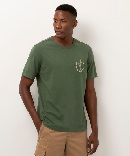 camiseta de algodão manga curta local brew club verde G