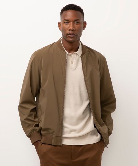 jaqueta de nylon leve - CAMELO M