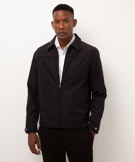 jaqueta de nylon leve preto M