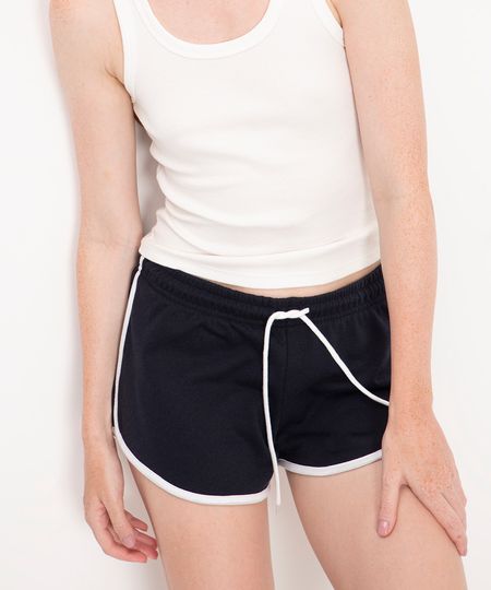 short básico com elástico azul marinho G