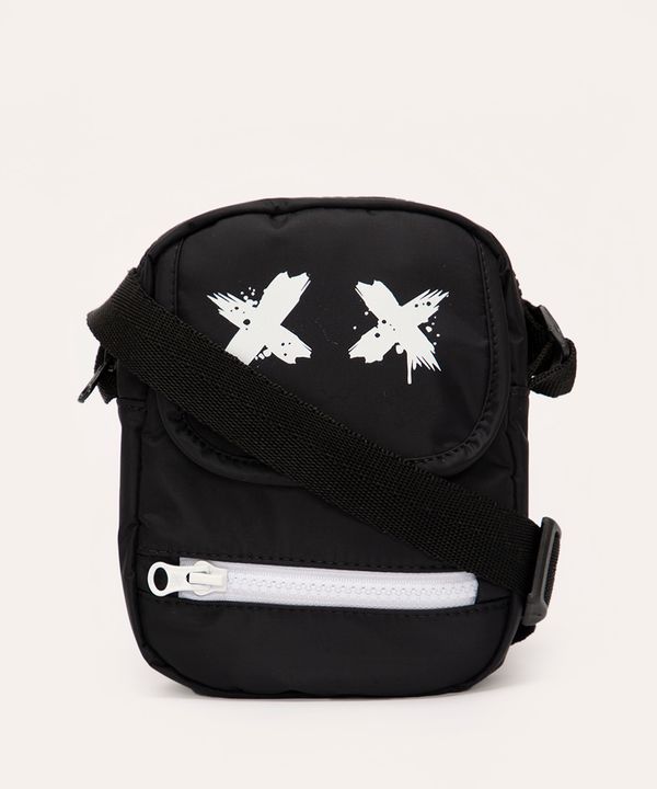 Bolsa shoulder com zíper preto UNICO