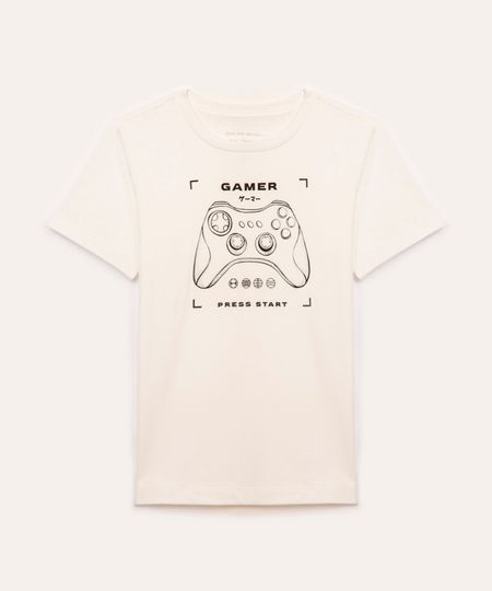 camiseta de algodão infantil game off white 4