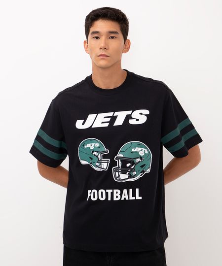 camiseta oversized nfl jets preto M camiseta oversized nfl jets preto M