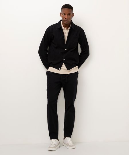 calça jogger de sarja azul marinho 42 calça jogger de sarja azul marinho 42