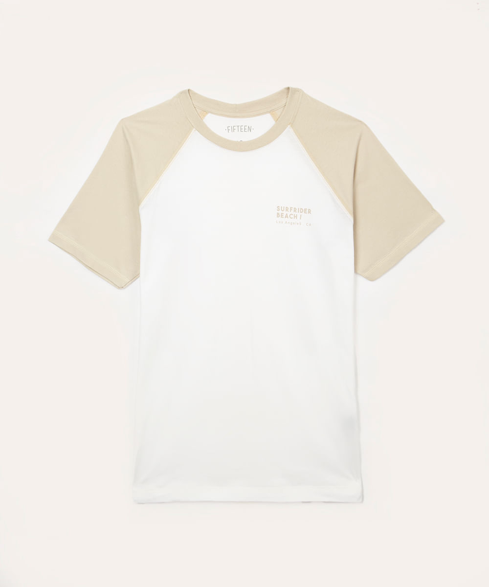 camiseta juvenil manga curta surfrider branco