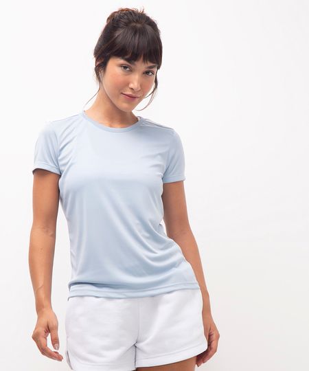 camiseta manga curta esportiva ace azul claro M