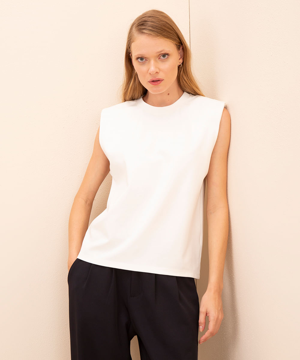 regata muscle tee de viscose mindset off white