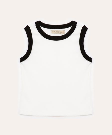 regata de algodão infantil off white 6