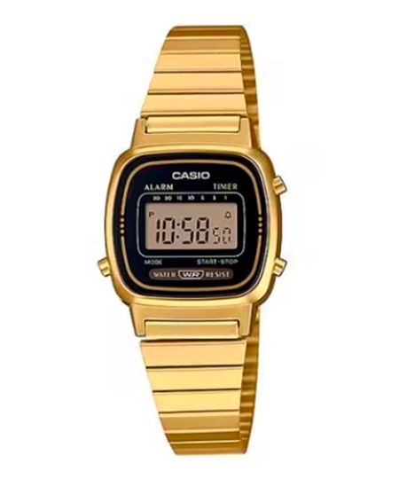 relogio unissex digital casio la670wga-1df dourado UNICO relogio unissex digital casio la670wga-1df dourado UNICO