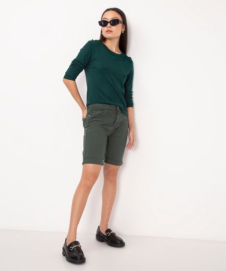 bermuda ciclista de sarja verde 36 bermuda ciclista de sarja verde 36