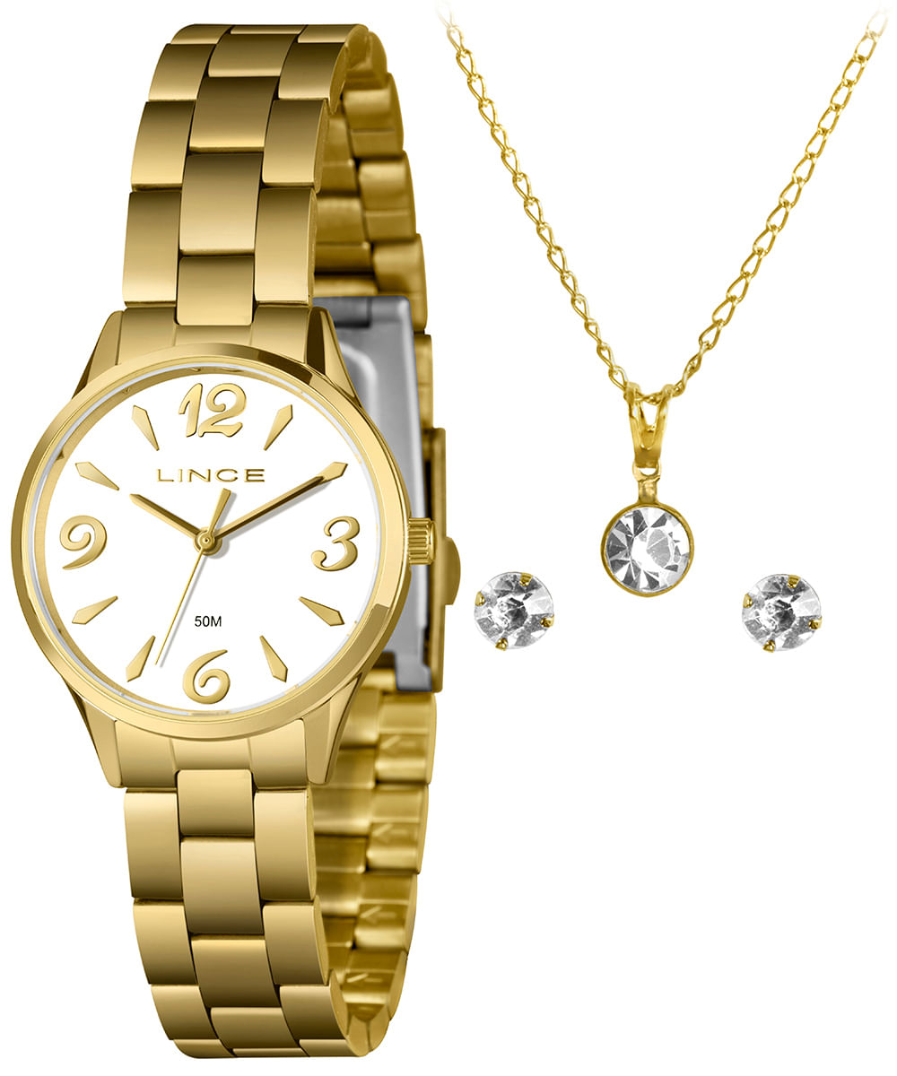 relógio analógico feminino lince lrgh195l30-k06fb2kx dourado