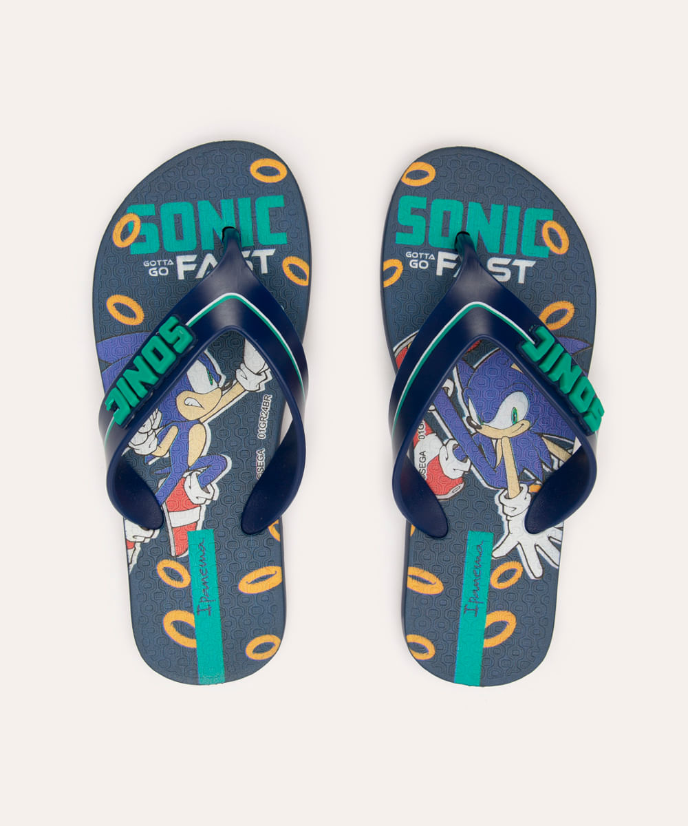 chinelo infantil sonic ipanema azul escuro