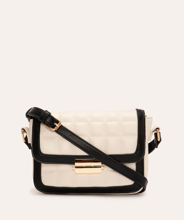 bolsa crossbody matelassê off white UNICO