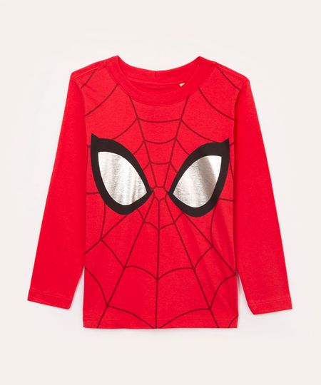camiseta infantil manga longa homem aranha vermelho 12 camiseta infantil manga longa homem aranha vermelho 12
