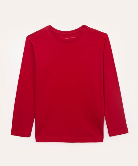 camiseta de algodão infantil vermelho 12