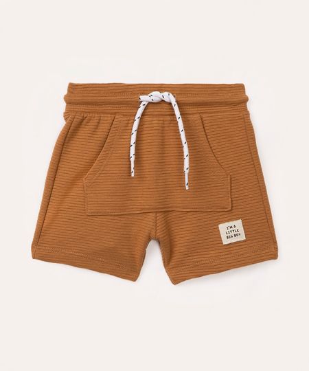 short infantil com cordão marrom 2