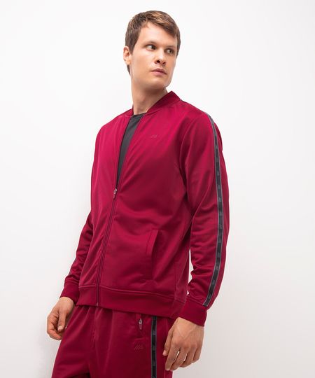 jaqueta com bolsos esportiva ace vinho P