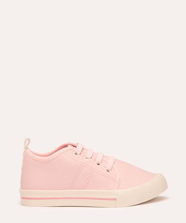 tênis infantil casual elástico rosa 21-22