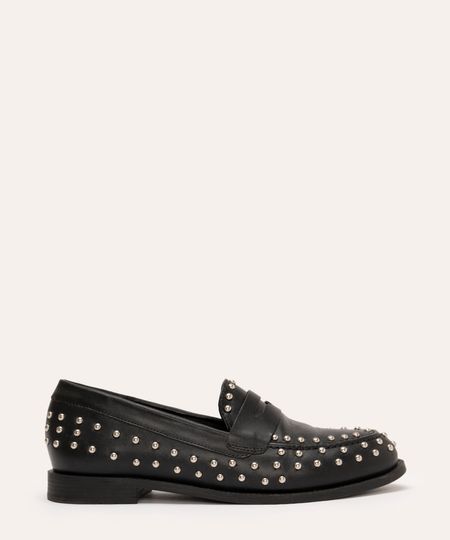 mocassim com tachas oneself preto 38