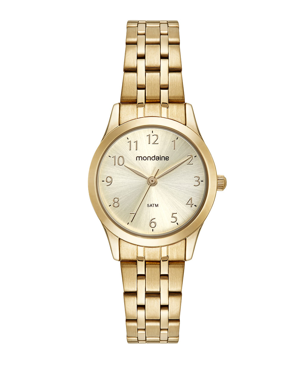 relógio mondaine analógico 32608lpmkde1kr dourado