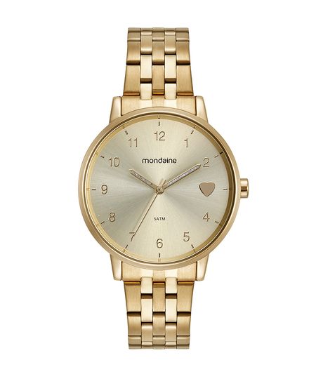 relógio mondaine analógico 32597lpmkde1k1 dourado UNICO