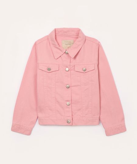jaqueta de sarja infantil rosa 10