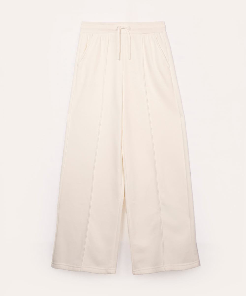 calça de moletom wide leg juvenil off white