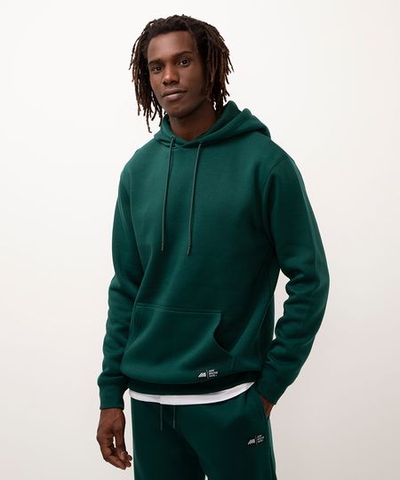 blusa de moletom oversized com bolso ace verde GG