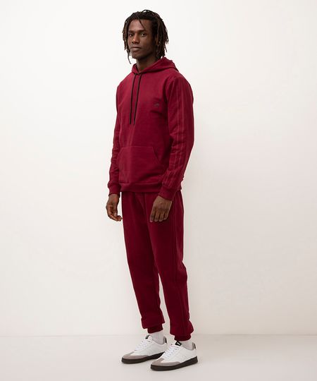 calça jogger de moletom esportiva ace - vinho G