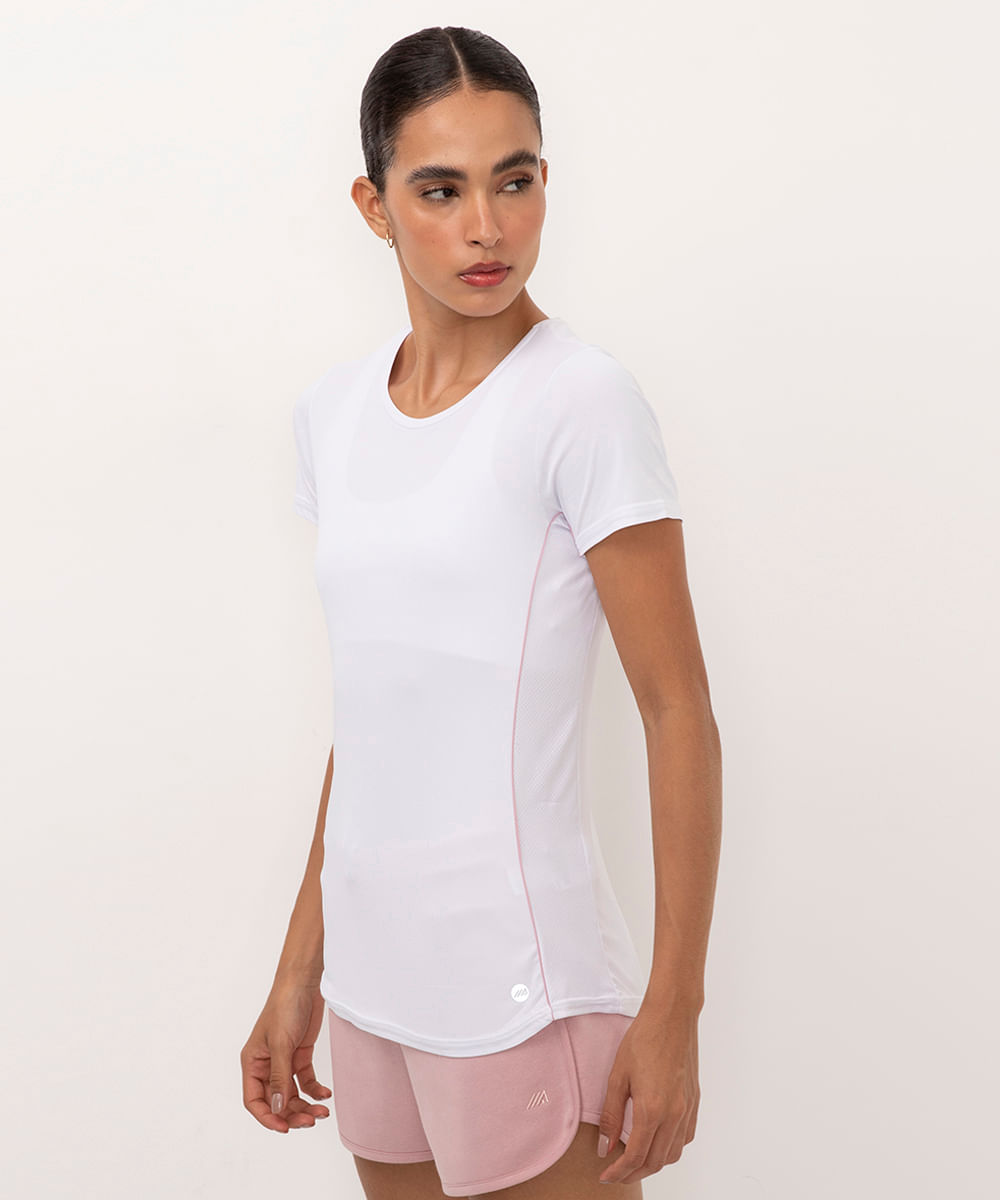 blusa com recorte esportiva ace - branco