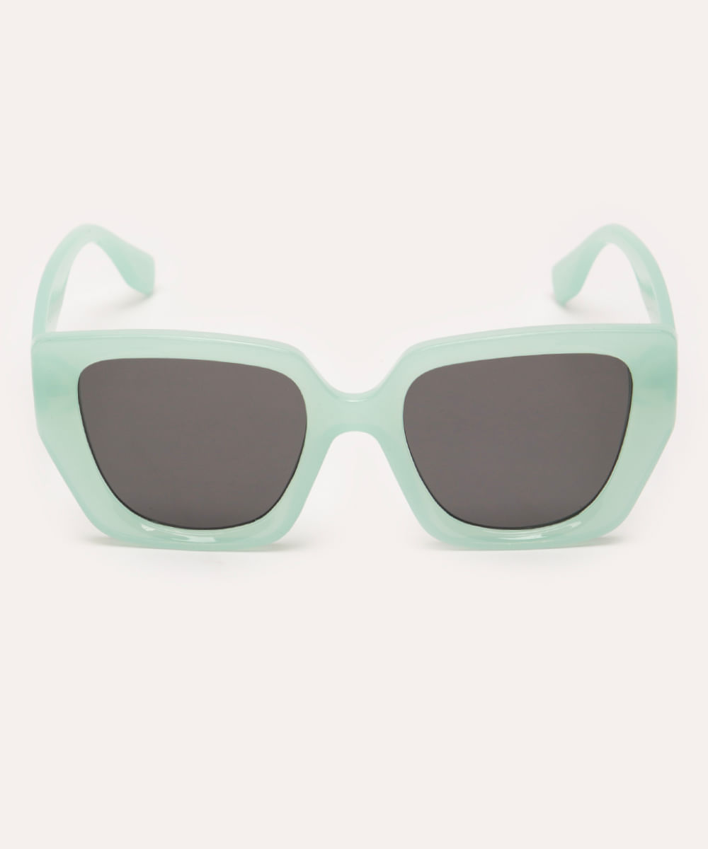óculos de sol quadrado verde