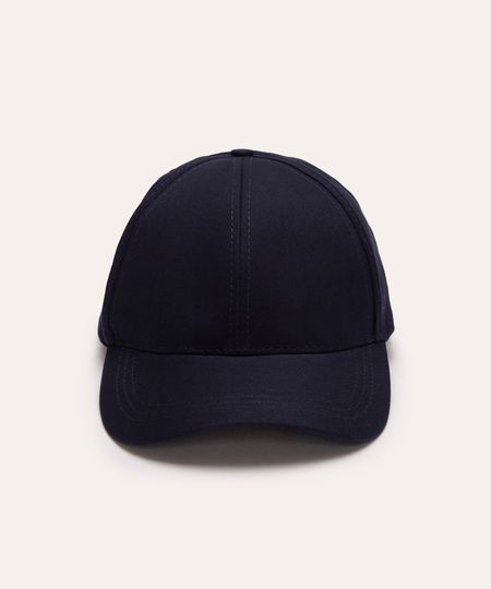 boné de sarja aba curva bege médio - azul marinho UNICO boné de sarja aba curva bege médio - azul marinho UNICO
