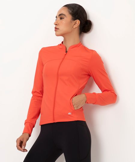 jaqueta gola alta esportiva ace - laranja M