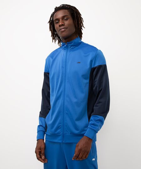 jaqueta esportiva com recortes ace azul GG