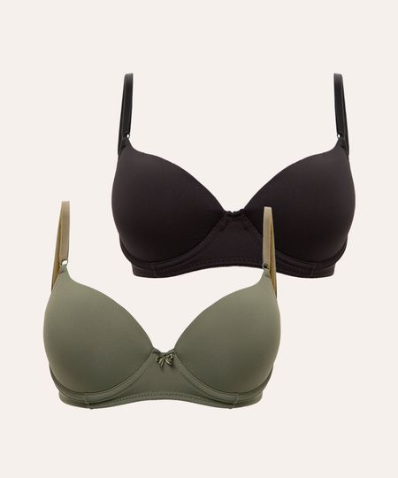 kit de 2 sutiãs base com bojo colorido 40 kit de 2 sutiãs base com bojo colorido 40