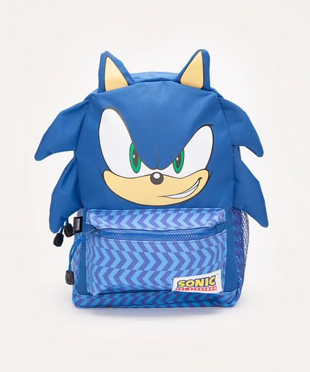 mochila infantil sonic azul UNICO