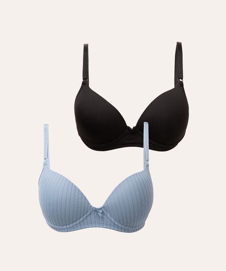 kit de 2 sutiãs base com bojo colorido 46 kit de 2 sutiãs base com bojo colorido 46