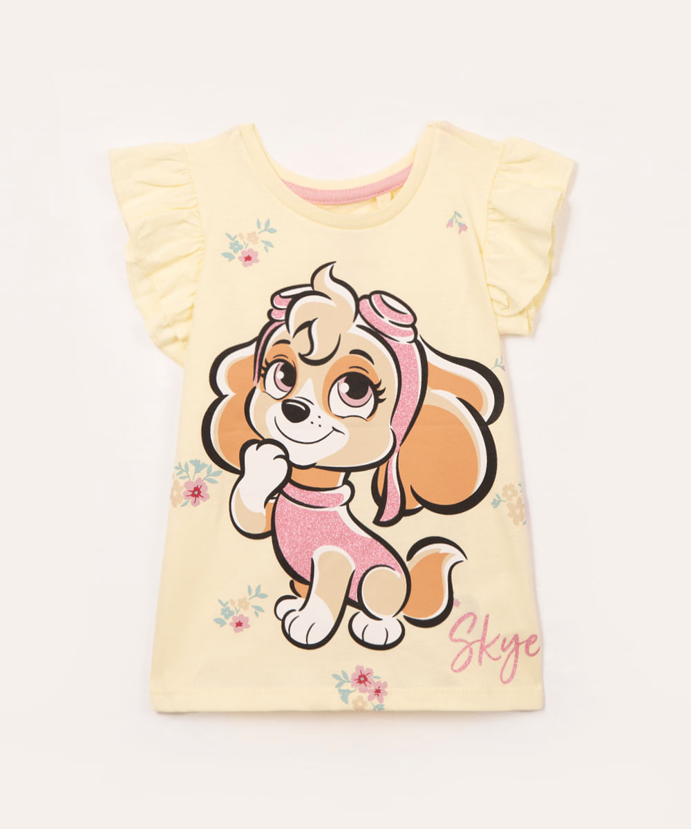 blusa infantil de algodão skye amarelo