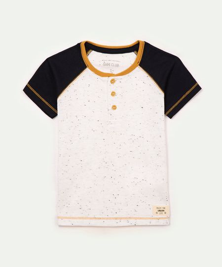 camiseta infantil bicolor manga curta branco 2