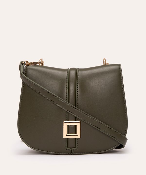 bolsa tiracolo com metal verde militar UNICO