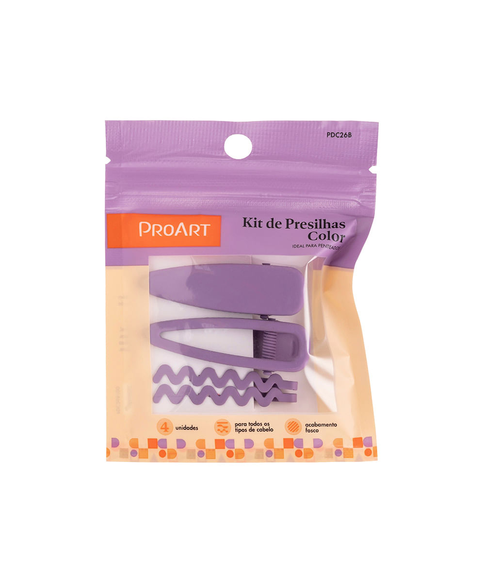 proart kit presilhas 4 peças roxo