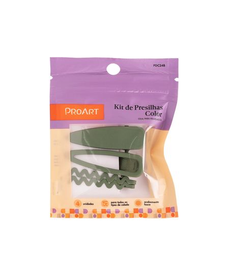 kit presilhas verde 4 peças proart preto UNICO