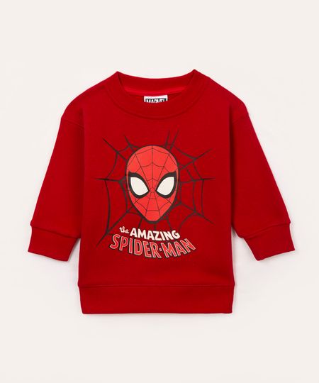 blusão de moletom infantil homem aranha vermelho 2