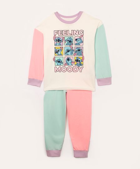 pijama infantil longo stitch off white 6