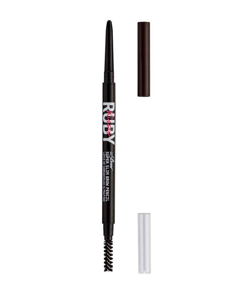 lápis de sobrancelha ultrafino ruby kisses go brow dark brown